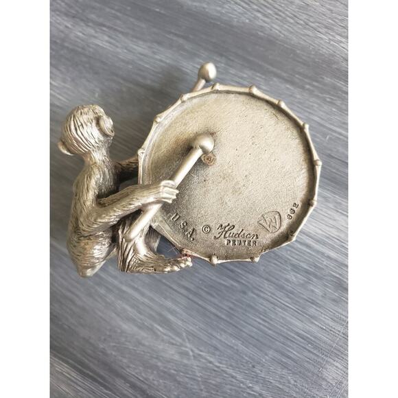 Hudson fine pewter monkey drummer figurine - Picture 5 of 6